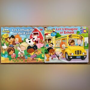 Little People Lift the Flap Books: Let's Imagine at School & on the Farm